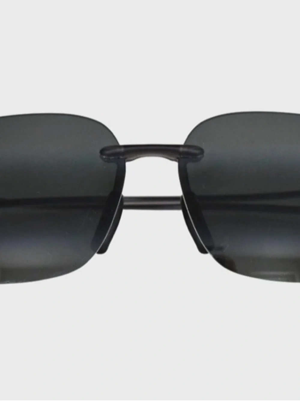 Maui Jim Rimless Sunglasses in Black with Gradient Smoke Lenses